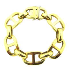 Boucheron Paris Gold "Marine" Link Bracelet