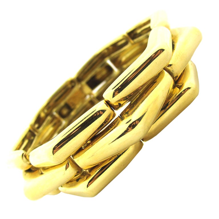 Rare Christian Dior Paris Geometric Gold Bracelet