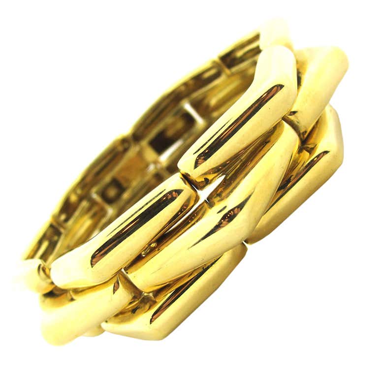 Rare Christian Dior Paris Geometric Gold Bracelet at 1stDibs | dior ...