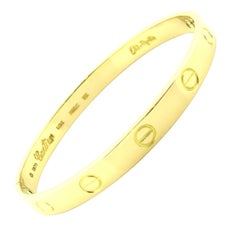 Aldo Cipullo Cartier Yellow Gold Love Bracelet Size 17
