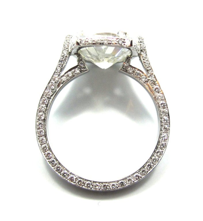Exquisite GIA 4::11 Ct Cushion Cut Diamant Verlobungsring Damen