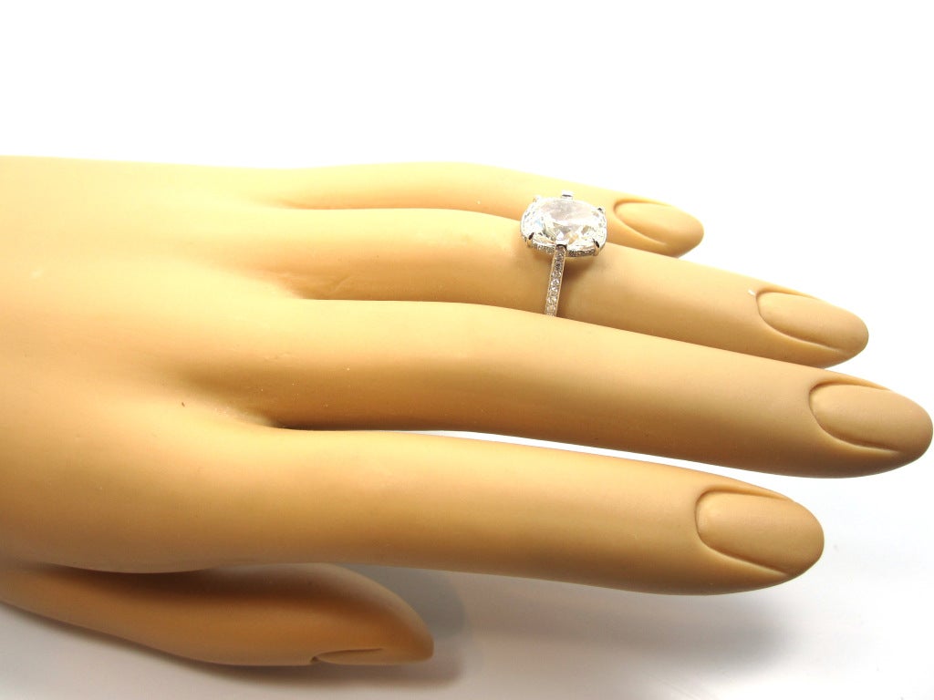 Exquisite GIA 4::11 Ct Cushion Cut Diamant Verlobungsring 2