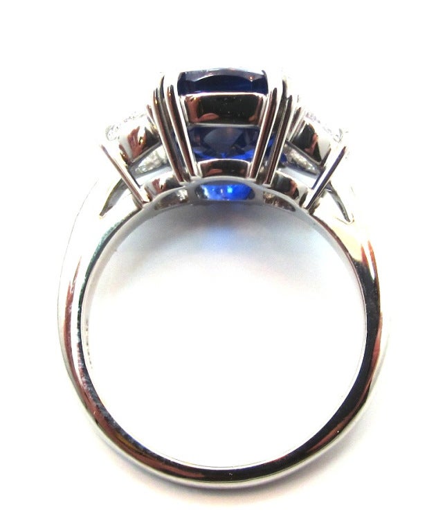 Exquisite 5.23 Ct. Natural Kashmir Sapphire & Diamond Ring 1