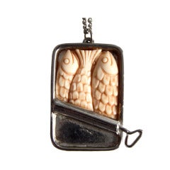 Vintage Hattie Carnegie Op Art Sardines Pendant