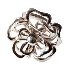 Chanel Camelia Ring in Sterling Silver