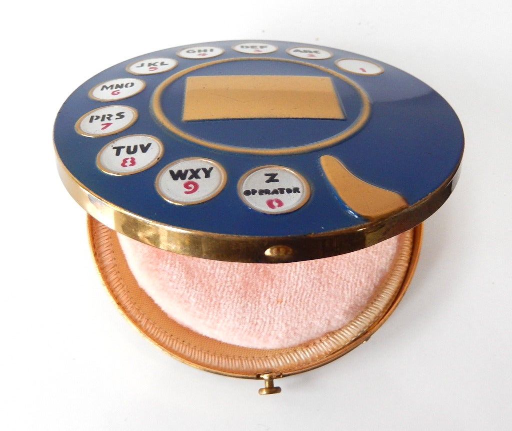 1950s Telephone Dial Powder Compact after Schiaparelli 2