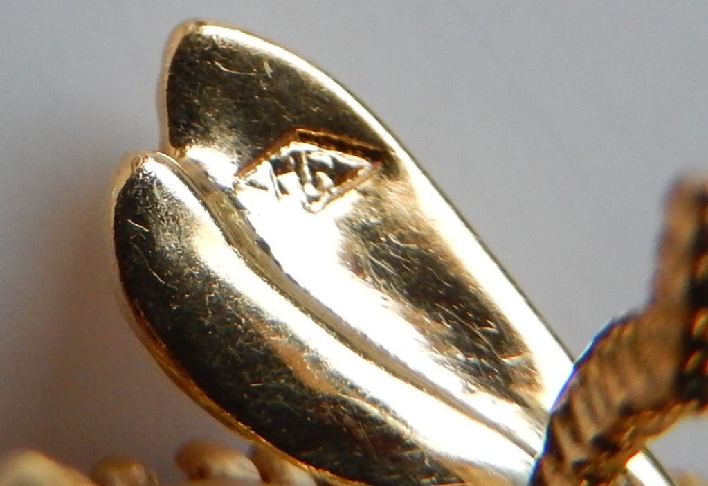 Herbert Rosenthal 18K Gold Ruby and Diamond Bee Pin 2