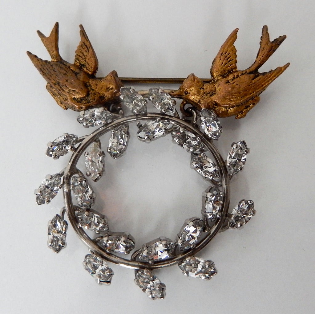 This rare set of clip earrings and brooch from Christian Dior is attributed to Mitchel Maer for Henkel & Grosse. Titled 