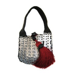 Hand-Crafted Tassel Handbag by Nathalie Hambro