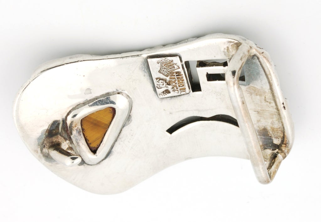 Women's or Men's Antonio Pineda Modernist Belt Buckle For Sale