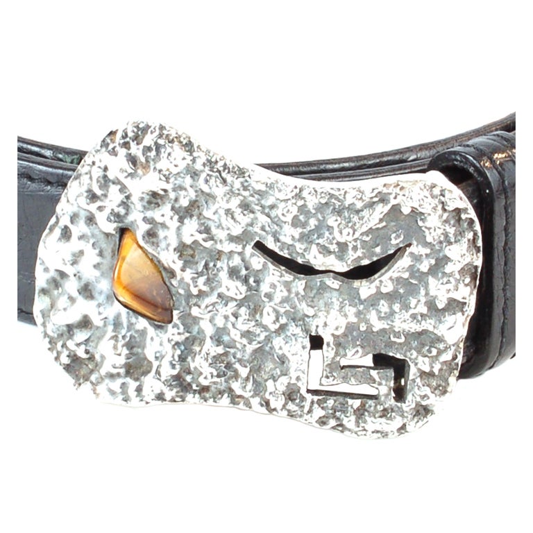 Antonio Pineda Modernist Belt Buckle For Sale