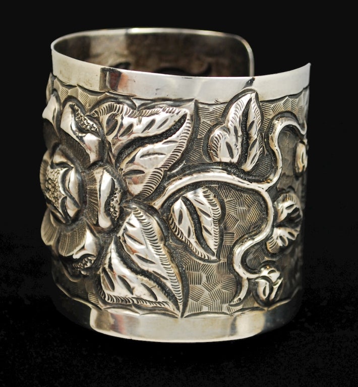 Large TOBIAS Mexican Silver Cuff 1