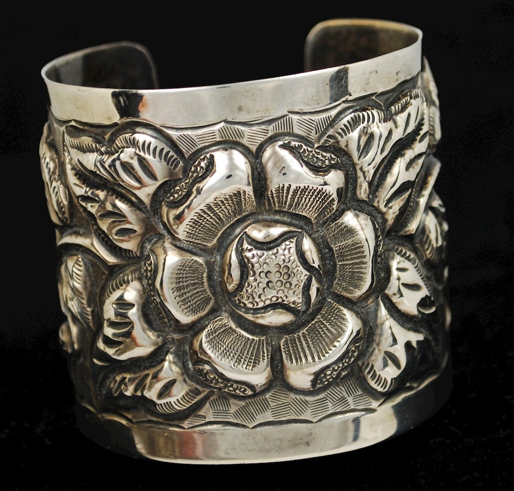 Large TOBIAS Mexican Silver Cuff 2