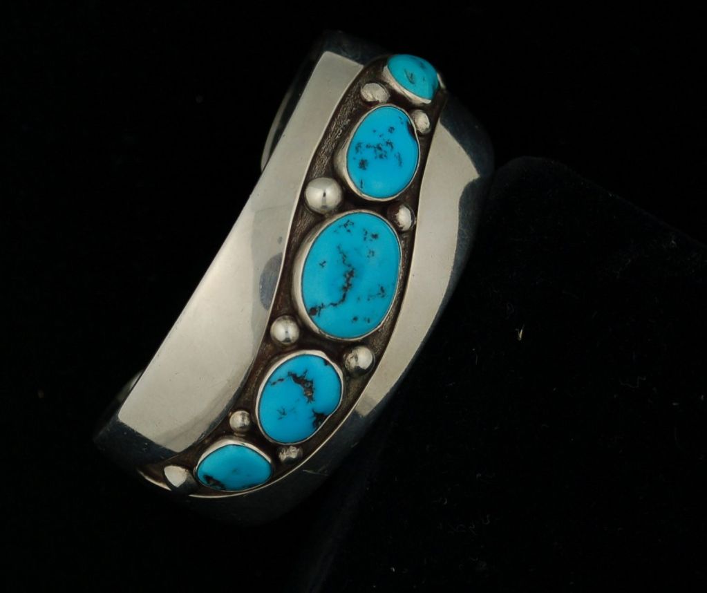 Women's FRANK PATANIA Sr. Turquoise Cuff Bracelet For Sale