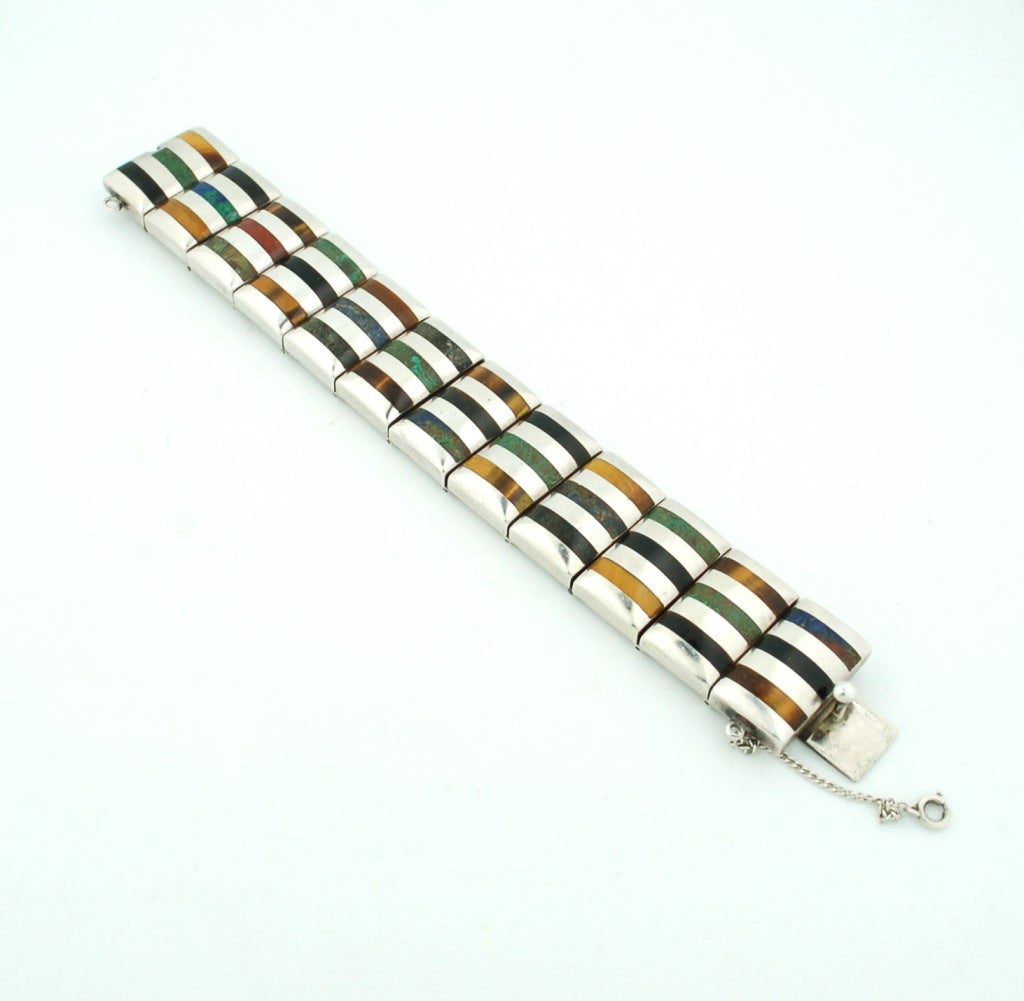 PIEDRA Y PLATA Mexican Mid Century Bracelet