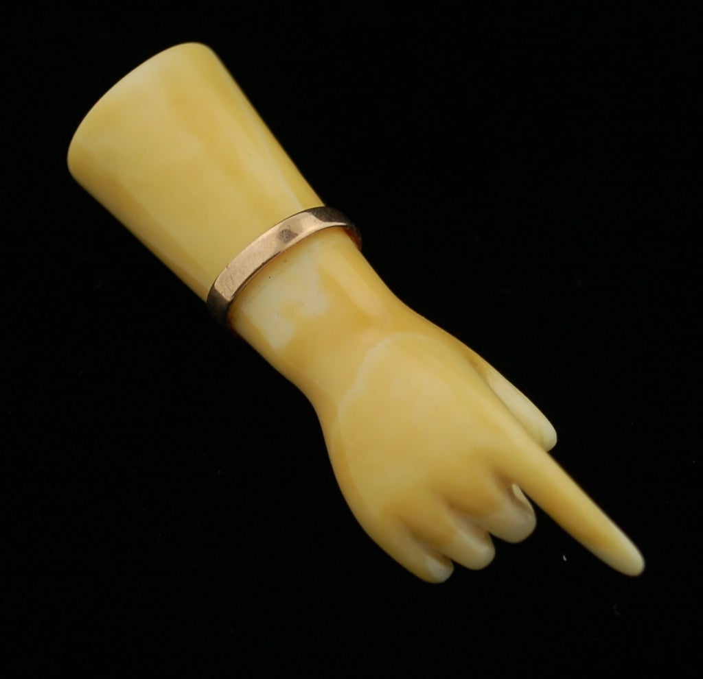 Good Luck Pendant Carved Divine Hand