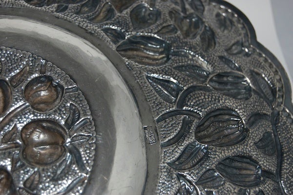 Women's or Men's Large Sterling Repousse Serving Bowl Early 20th C For Sale