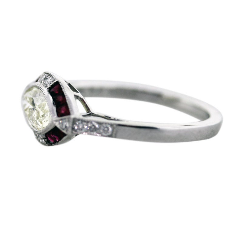 marquise cut ruby and diamond ring