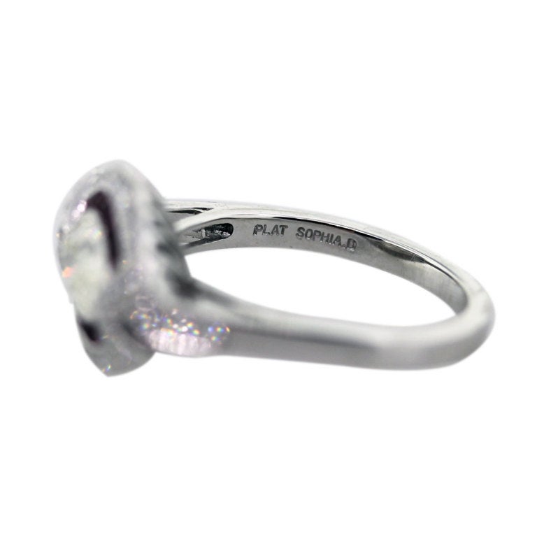 1.01 Carat Marquise Cut Diamond Platinum Ruby Engagement Ring 1
