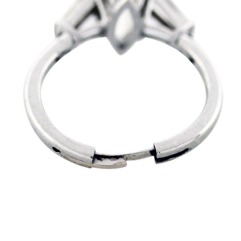 4.54 Carat Marquise Cut Diamond Platinum Engagement Ring 2