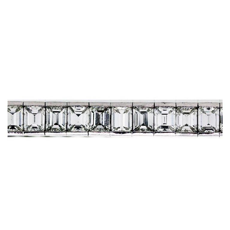 13 Carat Diamond and Platinum Tennis Bracelet