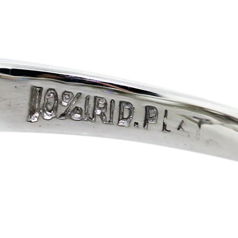 3.32 Carat Round Diamond Engagement Ring Set in Platinum 1