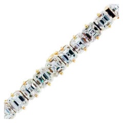 Diamond Yellow Gold Tennis Bracelet 8