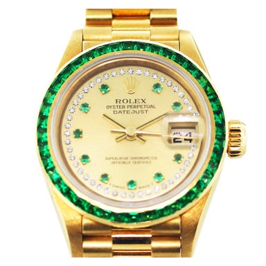 Rolex gold emerald Clearance