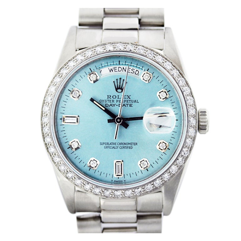 rolex day date platinum on wrist