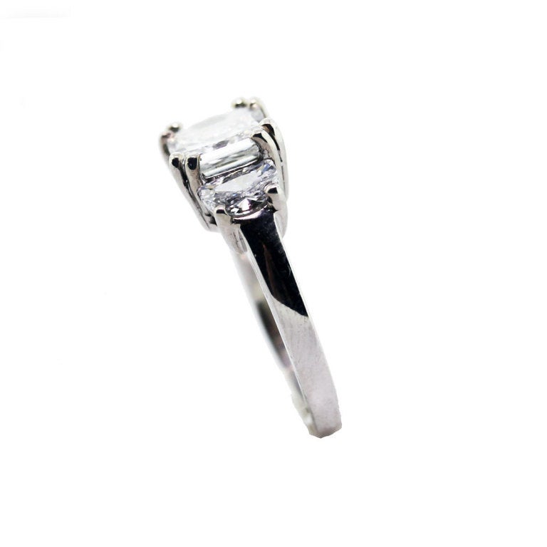 Diamond Platinum Engagement Ring 1.71 Carat Radiant Cut with GIA