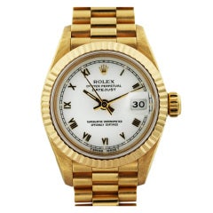 Rolex Lady's Yellow Gold Datejust Wristwatch Ref 6917 circa 1991