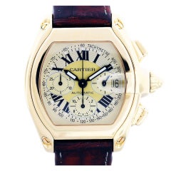 Cartier Yellow Gold Roadster Chronograph Automatic Wristwatch