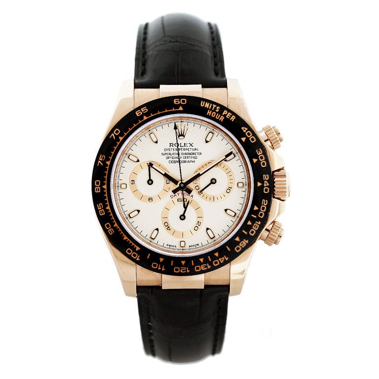 Rolex Rose Gold Daytona Automatic Wristwatch Ref 116515