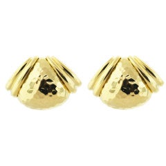 HAMMERMAN BROTHERS Yellow Gold Heavy Ear Clips