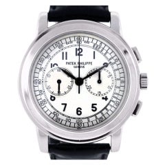 Patek Philippe White Gold Chronograph Wristwatch Ref 5070G