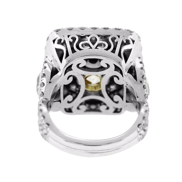 Women's 13 Carat Bezel Set Diamond Engagement Ring