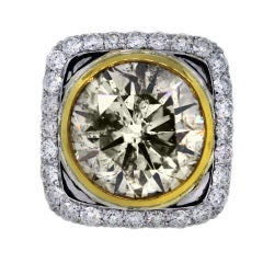 13 Carat Bezel Set Diamond Engagement Ring