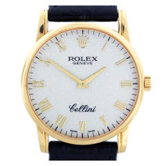 Rolex Gelbgold Cellini Armbanduhr mit Jubiläumszifferblatt Ref 5116