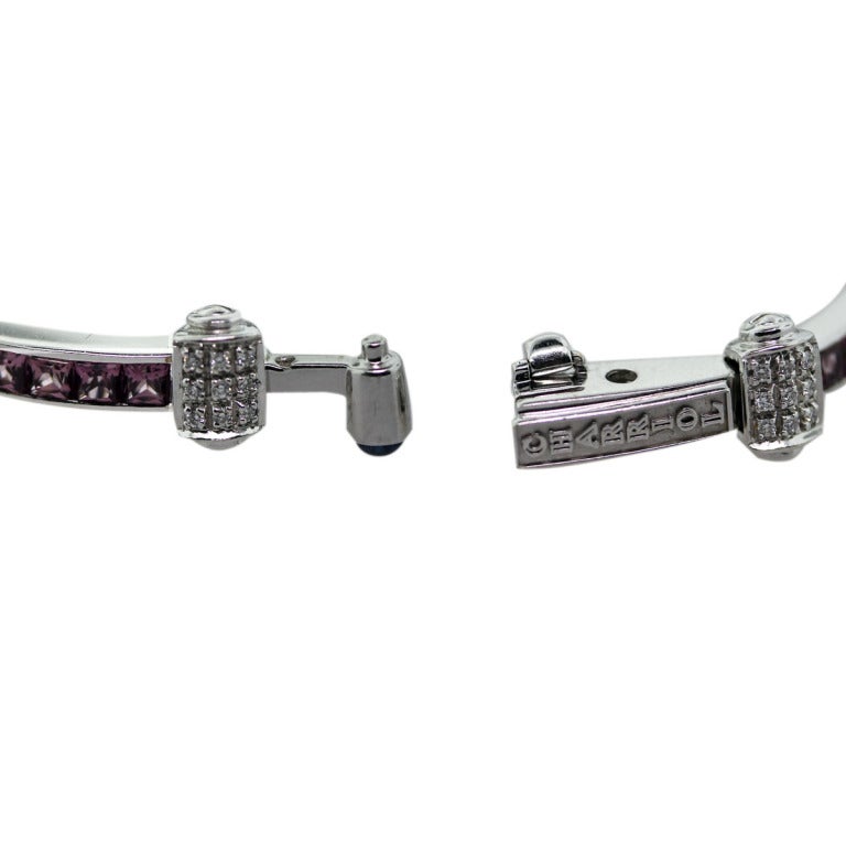 Contemporary Charriol Flamme Blanche Pink Sapphire Diamond Bracelet