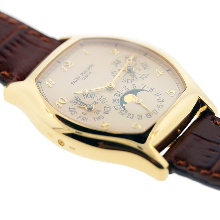 Patek Philippe Yellow Gold Perpetual Calendar Wristwatch Ref 5040J