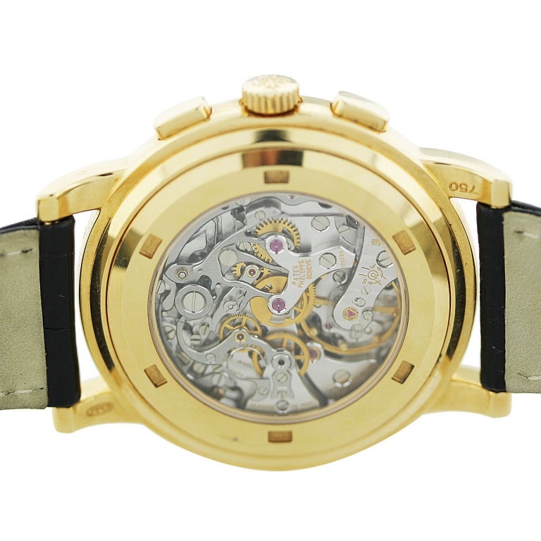 Patek Philippe Yellow Gold Chronograph Wristwatch Ref 5070J In New Condition In Boca Raton, FL