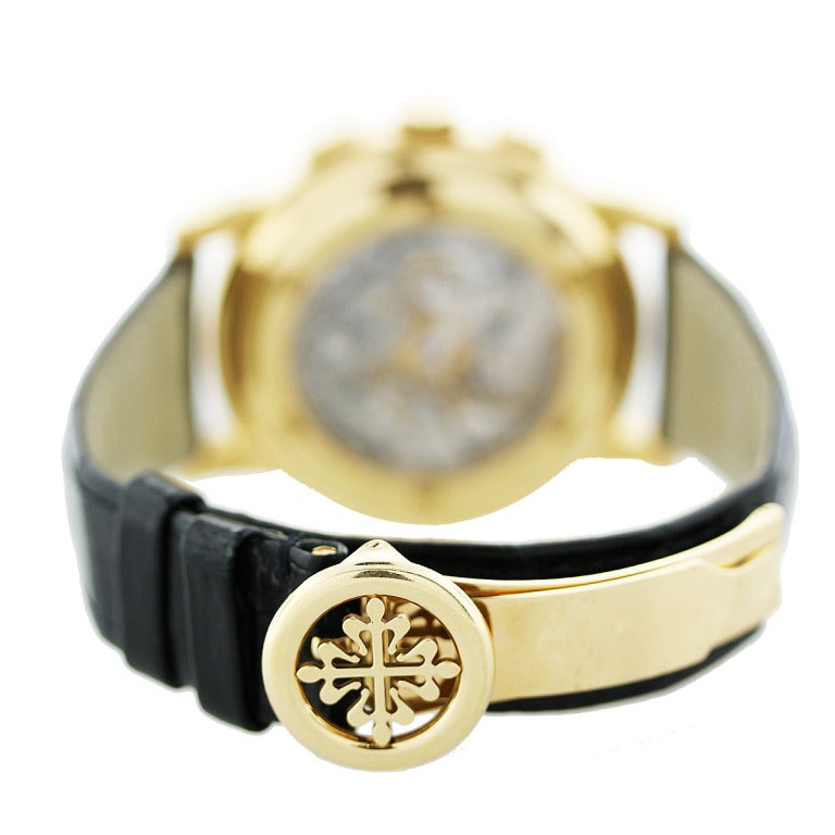 Women's or Men's Patek Philippe Yellow Gold Chronograph Wristwatch Ref 5070J