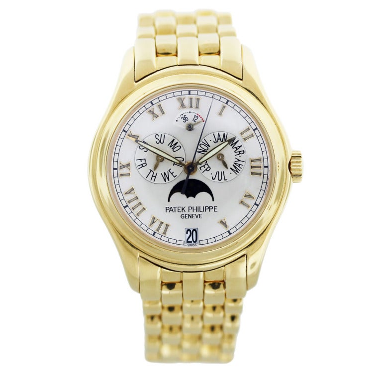 Patek Philippe Yellow Gold Annual Calendar Wristwatch Ref 5036/1J