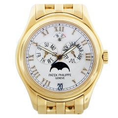 Patek Philippe Yellow Gold Annual Calendar Wristwatch Ref 5036/1J