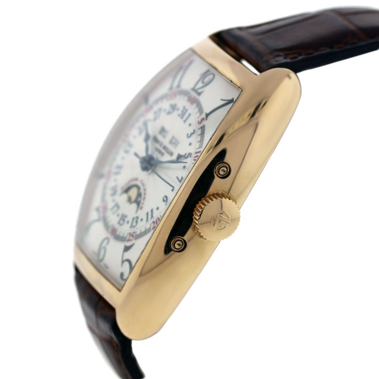 Franck Muller Rose Gold Master Calendar Wristwatch Ref 6850 MC L In Excellent Condition In Boca Raton, FL