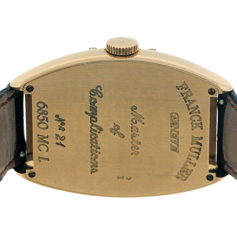 Franck Muller Rose Gold Master Calendar Wristwatch Ref 6850 MC L 1