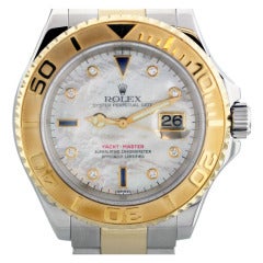 Rolex Stainless Steel and Yellow Gold Yacht Master Wristwatch Ref 16623 With Mother-of-Pearl Dial