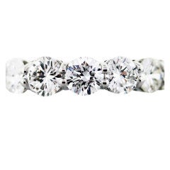 Platinum Round Brilliant Cut Diamond Eternity Ring 6.5ctw