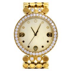Harry Winston Lady's Yellow Gold and Diamond Premier Bracelet Watch