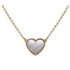 Van Cleef & Arpels Sweet Alhambra Pendant on Rose Gold Chain